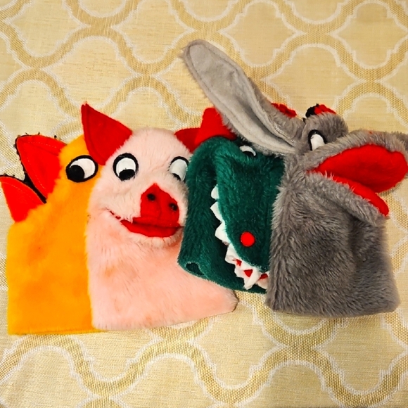 70s Sheram Hand Puppet Animal Set: Pig Croc Duck Bear Zebra Elephant Giraffe - Picture 11 of 11